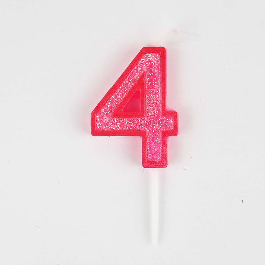 Mini Modern Number 4 Candle