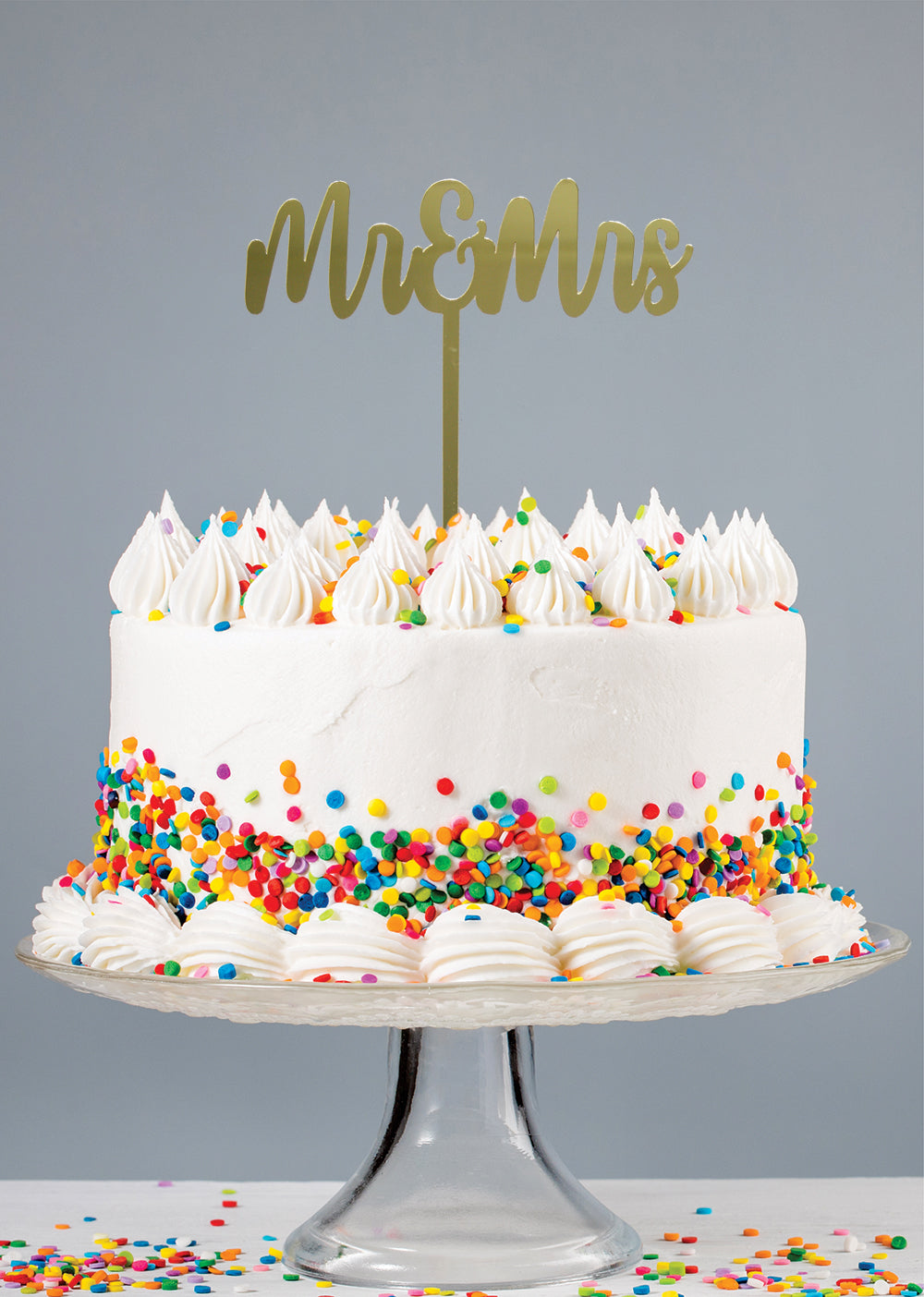Acrylic Mr & Mrs Topper | Gold
