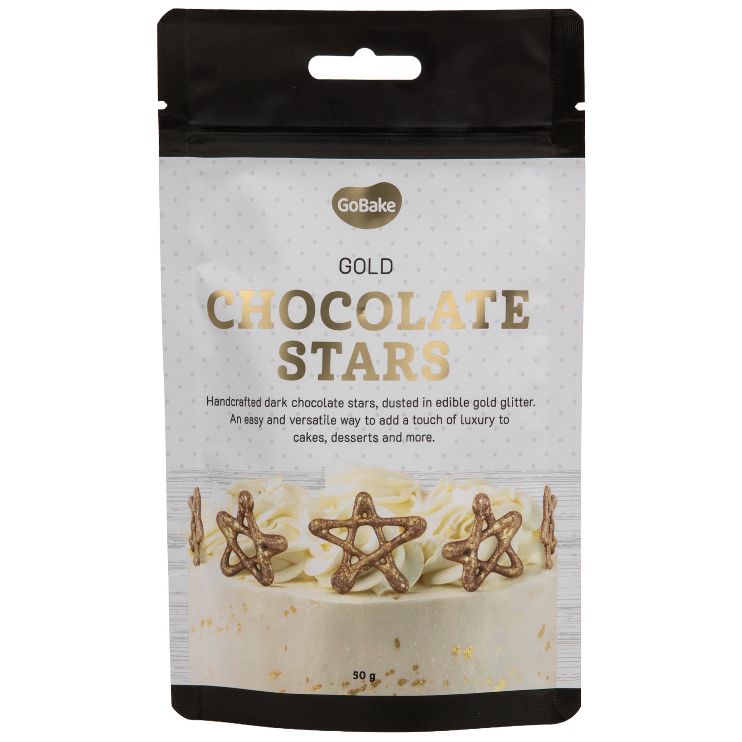 53% Dark Chocolate Gold Dusted Stars | 50G