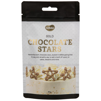 53% Dark Chocolate Gold Dusted Stars | 50G
