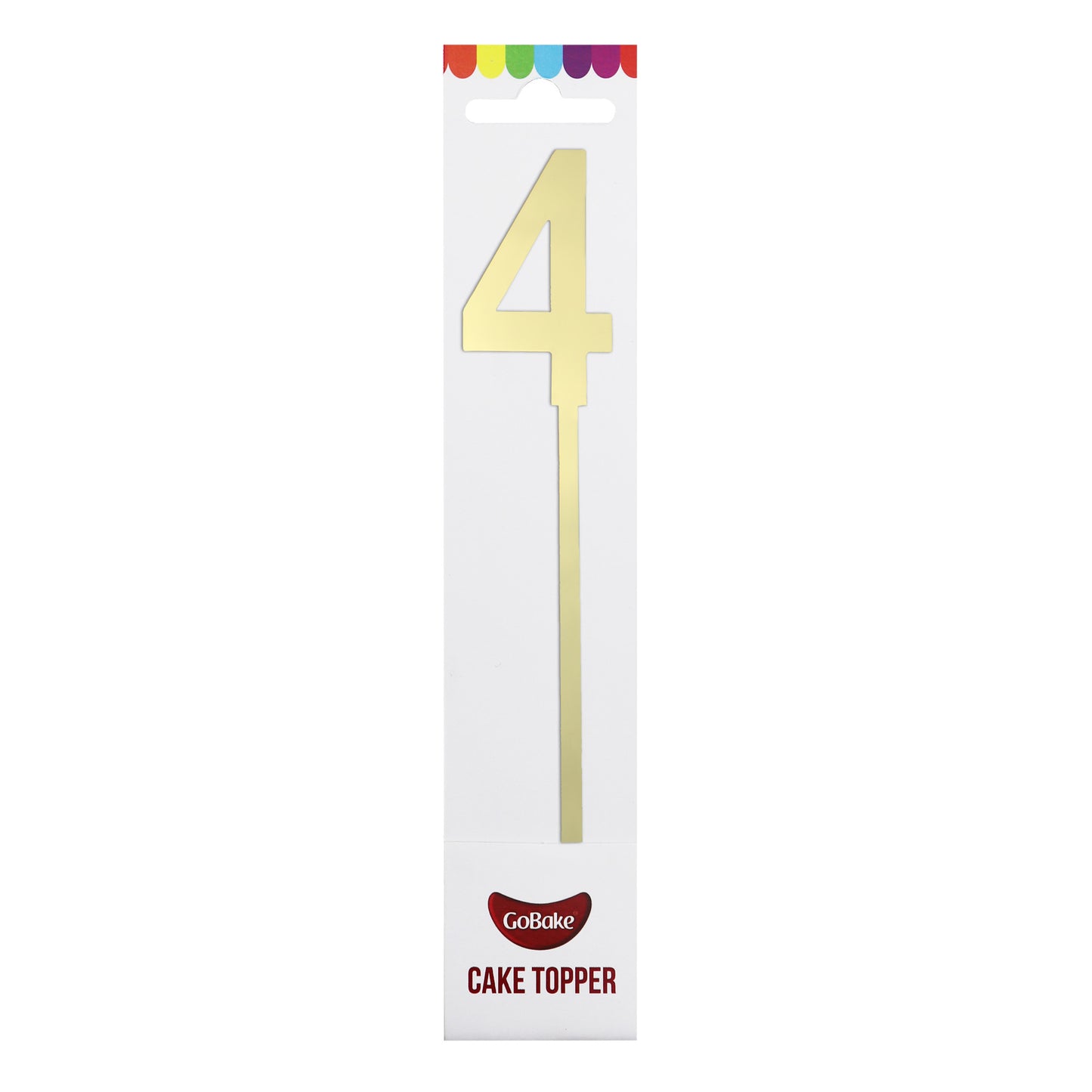 Small Number 4 Topper | Gold