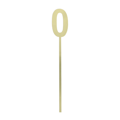 Small Number 0 Topper | Gold