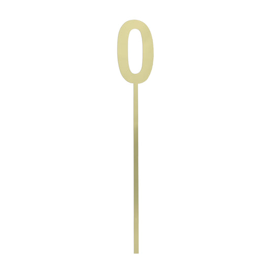 Small Number 0 Topper | Gold