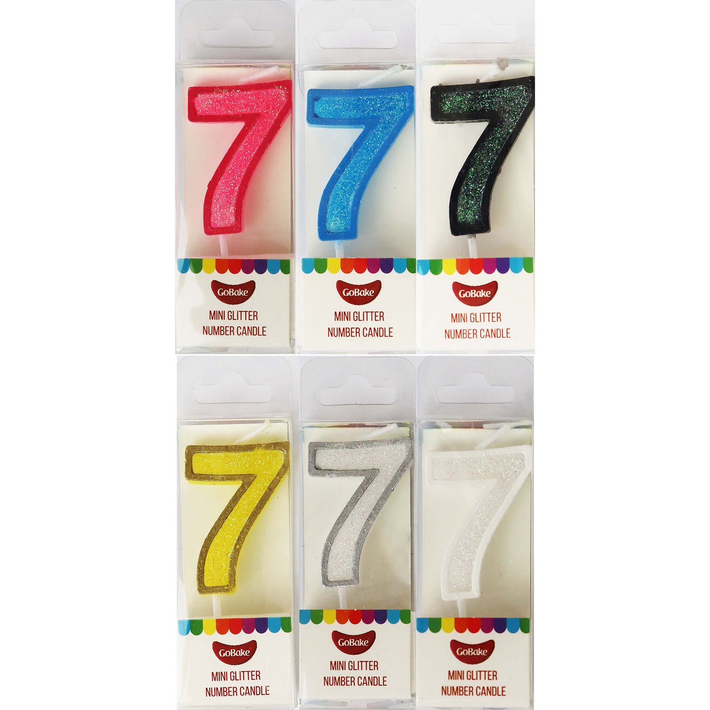 Mini Modern Number 7 Candle