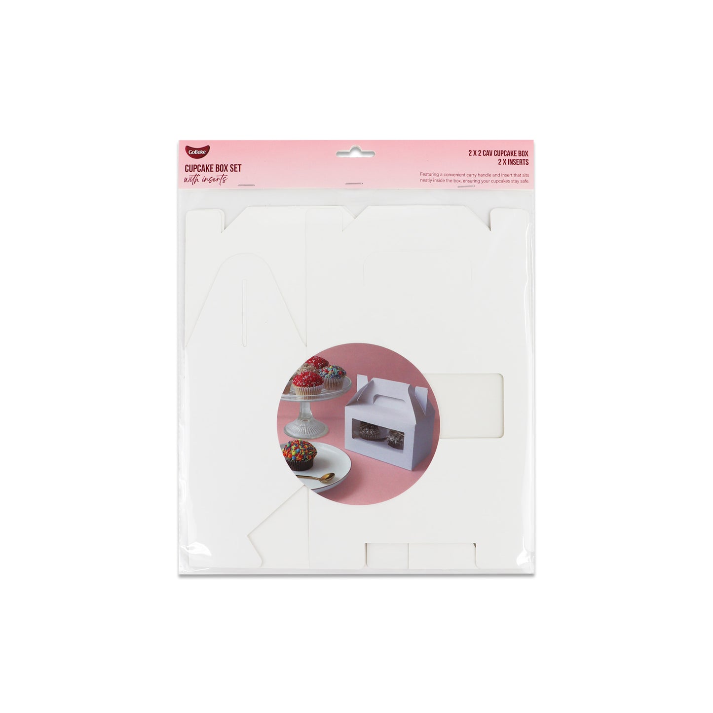 White Cupcake Box Sets | 2 Cavity | 2Pk