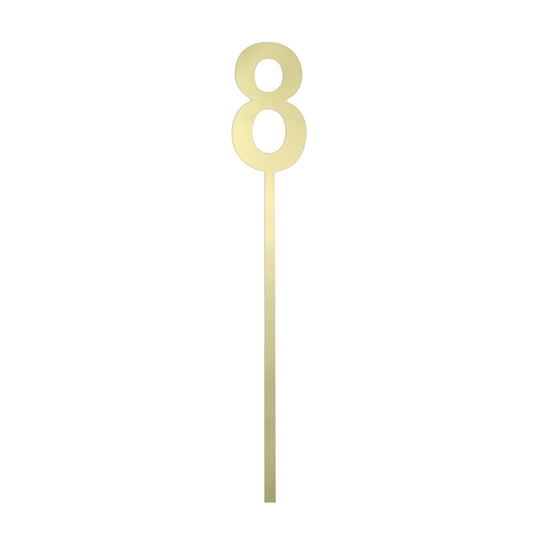 Small Number 8 Topper | Gold