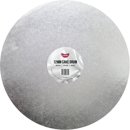 Round Cake Drum 12mm | Silver | 16 Inch