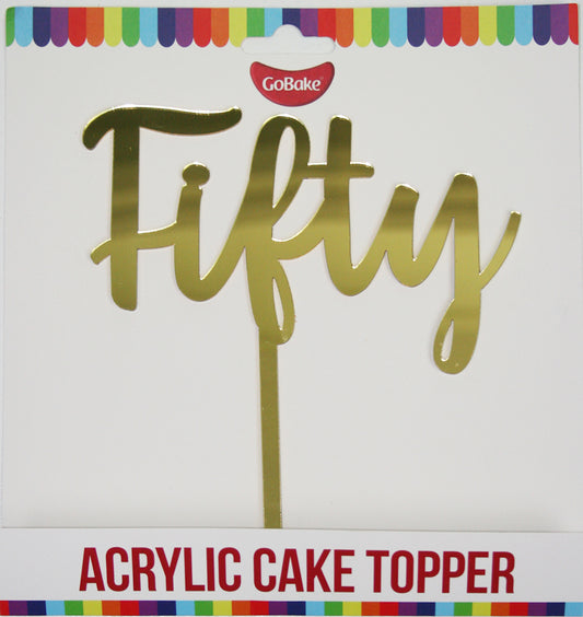Acrylic Fifty Topper | Gold