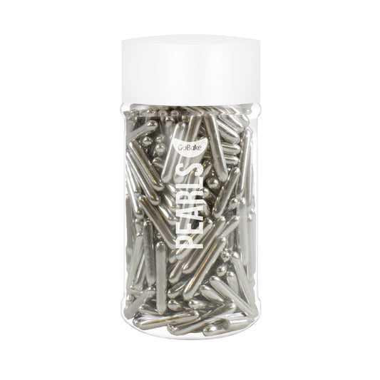 Shiny Silver Cachous Rods | 85G