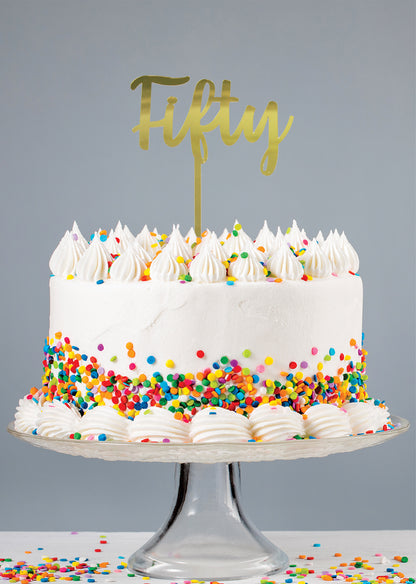 Acrylic Fifty Topper | Gold