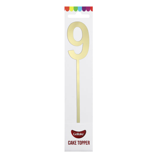 Small Number 9 Topper | Gold