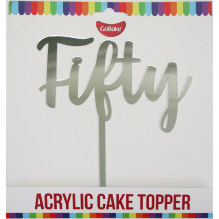 Acrylic Topper Fifty - Silver