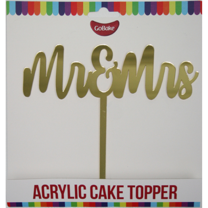 Acrylic Topper Mr & Mrs - Gold
