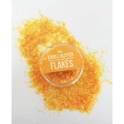 Edible Glitter Flakes Gold - 2g