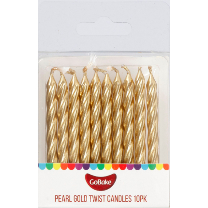 Candles Twist Pearl Gold