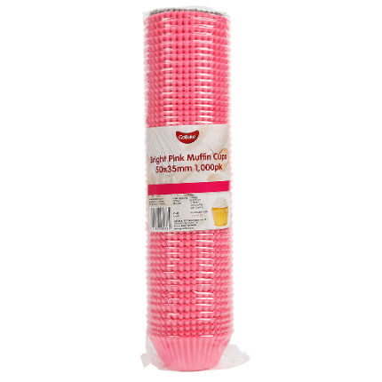Baking Cups 50x35mm Bright Pink - 1,000pk