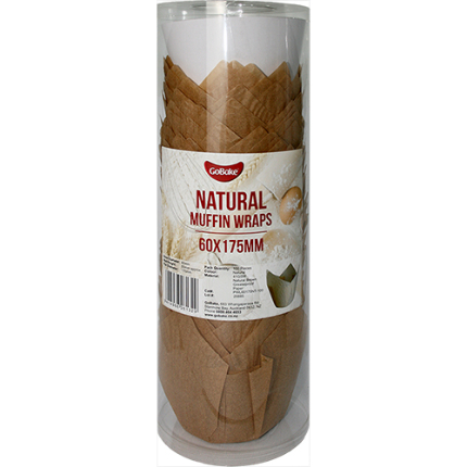 Muffin Wraps 60x175mm Natural - 100pk