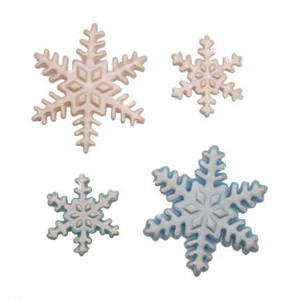 Gumpaste 4cm Snowflake - Asstd - 110pk